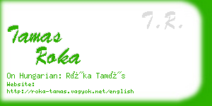 tamas roka business card